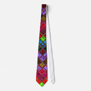 Stained Glass Mosaic Pattern Tie
