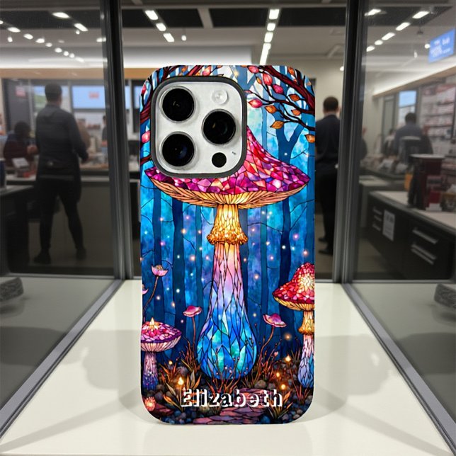 Stained Glass Mystic Mushroom Elizabeth Case-Mate iPhone Case (Creator Uploaded)