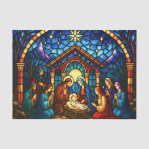 Stained Glass Nativity Scene Tissue Paper