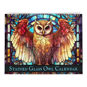 Stained Glass Owl Calendar