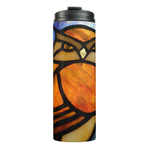 Stained Glass Owl Thermal Tumbler