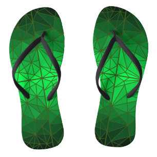 Stained glass pattern 01.Green.DGreen Line BG Thongs