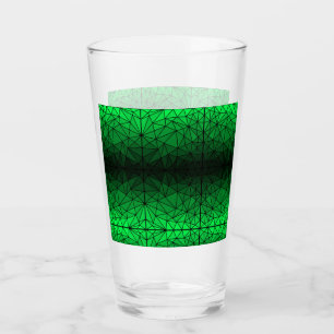 Stained glass pattern 02.Green.Black Line BG