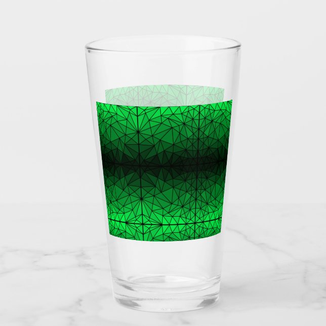 Stained glass pattern 02.Green.Black Line BG (Front)