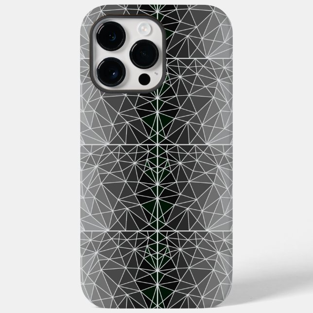 Stained glass pattern 03.Grey.Offwhite Line BG Case-Mate iPhone Case (Back)