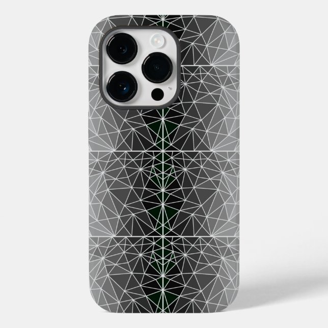 Stained glass pattern 03.Grey.Offwhite Line BG Case-Mate iPhone Case (Back)