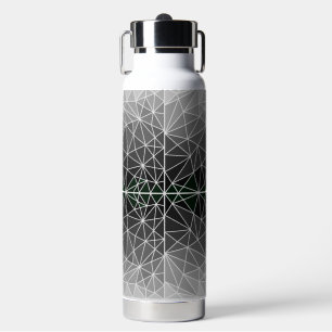 Stained glass pattern 03.Grey.Offwhite Line BG Water Bottle