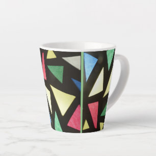 Stained Glass Pattern Cust. Green Latte Mug