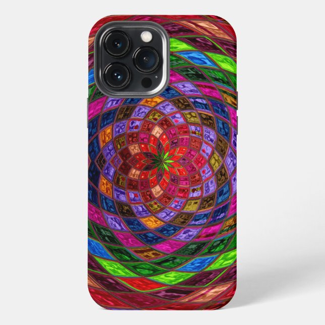 Stained Glass Pattern iPhone Case (Back)