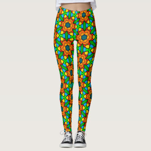 Stained Glass Pattern Leggings