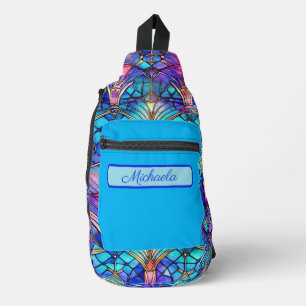 Stained Glass Patterned Personalised Sling Bag