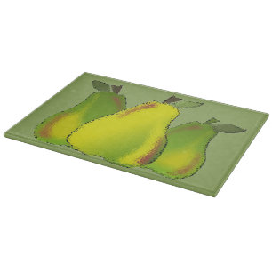 Stained Glass Pears Cutting Board