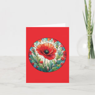 Stained Glass Poppy Card