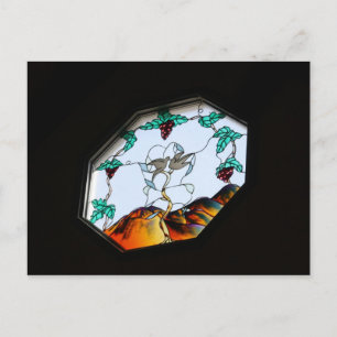 stained glass postcard