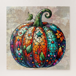 Stained Glass Pumpkin Puzzle
