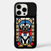 stained glass pup dog