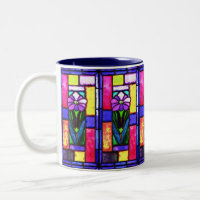 Stained Glass Purple Flower
