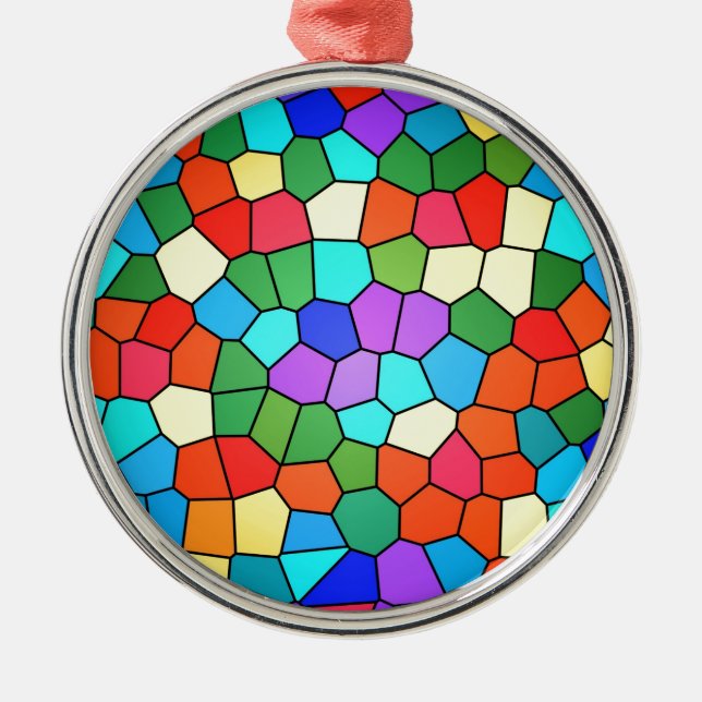 Stained Glass Rainbow 2183 Metal Tree Decoration (Front)