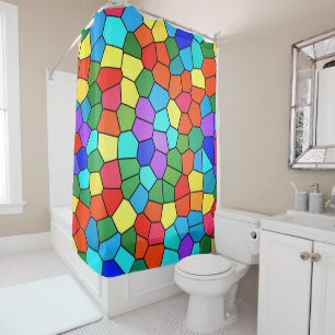 Stained Glass Rainbow Shower Curtain