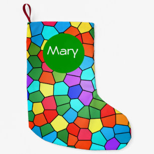 Stained Glass Rainbow Small Christmas Stocking