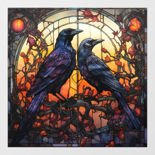 Stained Glass Ravens