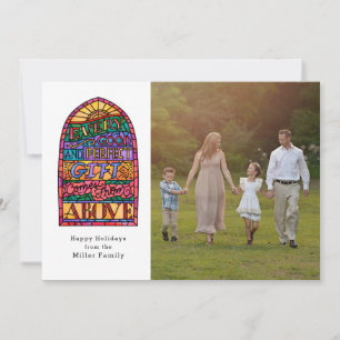 Stained Glass    Religious Photo Holiday Card