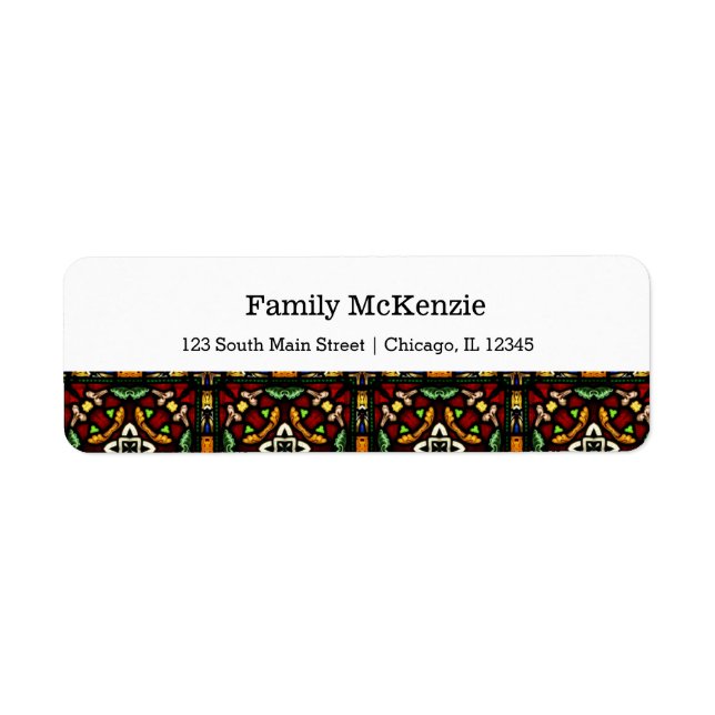 Stained glass return address label (Front)