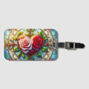 Stained Glass Romance Luggage Tag