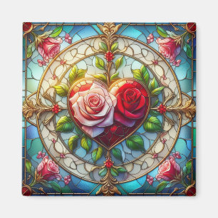 Stained Glass Romance Magnet
