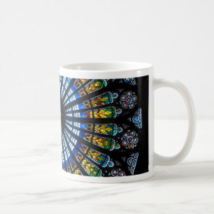 Stained glass rose window in France's Strasbourg Coffee Mug