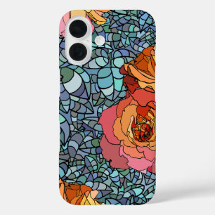 Stained Glass Roses iPhone 16 Case