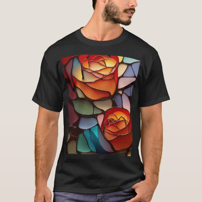 Stained Glass Roses T-Shirt (Front)