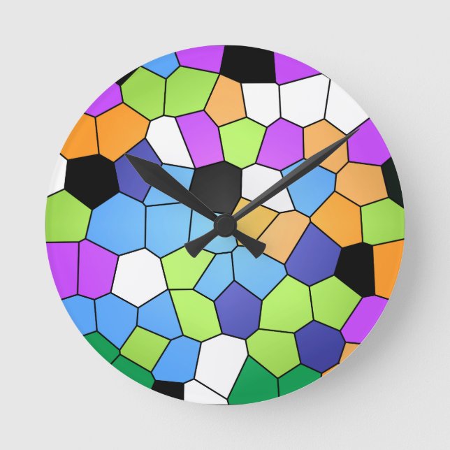 Stained Glass Round Clock (Front)