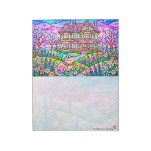 Stained Glass Salamander Notepad