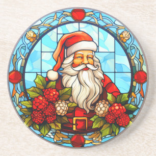 Stained Glass Santa Christmas Ornament-67672 Coaster
