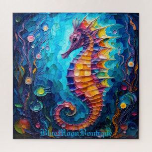 Stained Glass Seahorse  Jigsaw Puzzle