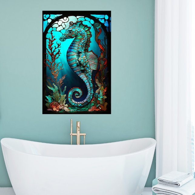 Stained Glass Seahorse Poster (Creator Uploaded)