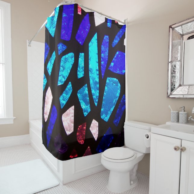 Stained Glass Shower Curtain (In Situ)