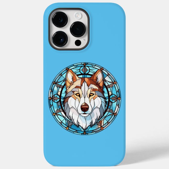 Stained Glass Siberian Husky Dog Case-Mate iPhone Case (Back)