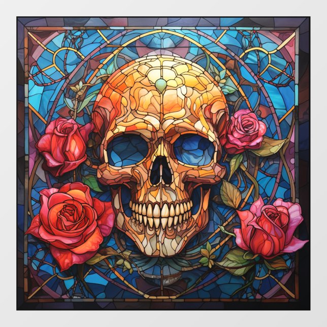 Stained Glass Skeleton Design (Sheet)