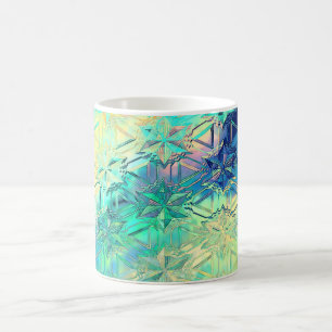 Stained glass snowflakes mug