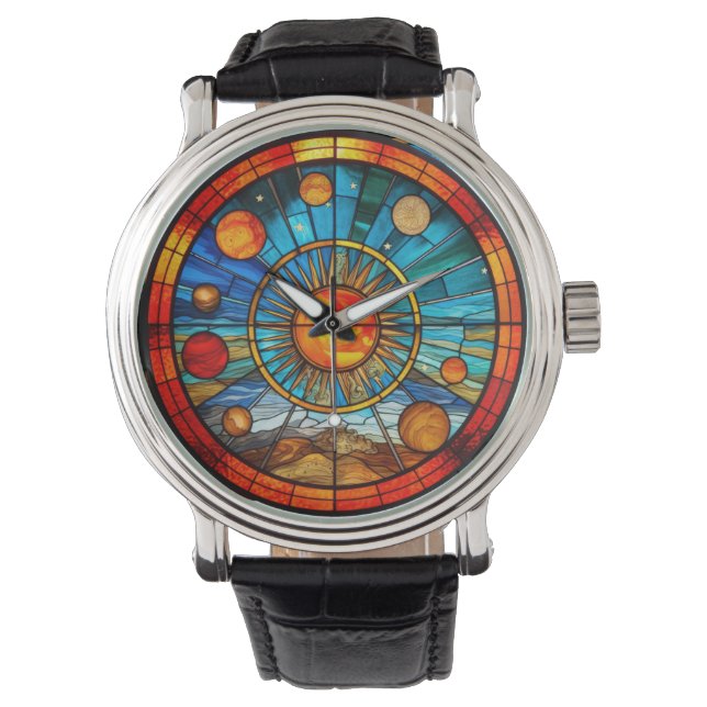 Stained Glass Solar System Watch (Front)