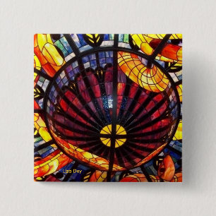 'Stained Glass' Square Button