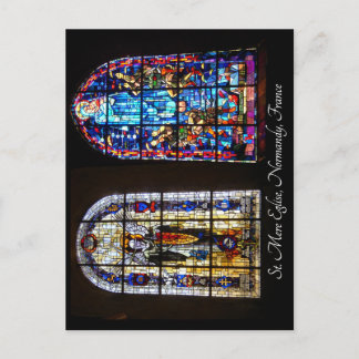 Stained Glass - St. Mere Eglise Postcard