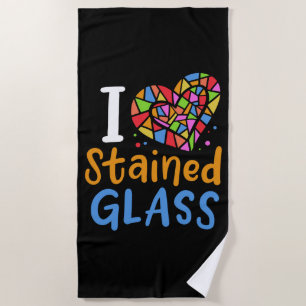 Stained Glass Stained Glass Artist Beach Towel