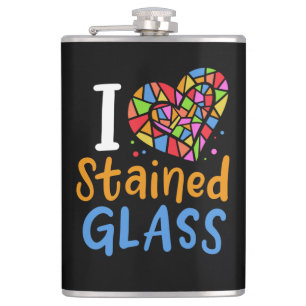 Stained Glass Stained Glass Artist Hip Flask
