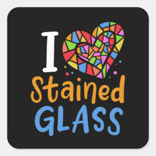 Stained Glass Stained Glass Artist Square Sticker