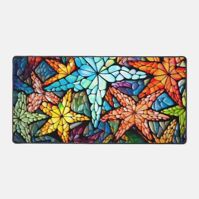 Stained Glass Starfish Desk Mat (Front)