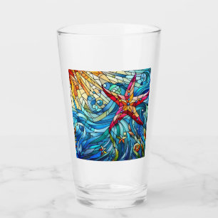 Stained Glass Starfish Seashell Ocean Beachy