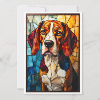 Stained Glass Style Beagle Hound Dog 